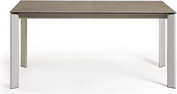 Раздвижной стол Atta 160-220X90X76 серые ножки коричневая керамическая столешница