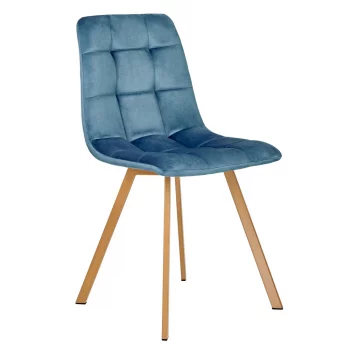 Комплект из 2 стульев Easy тёмно-бирюзовый с ножками под дерево 45X55X88 CM