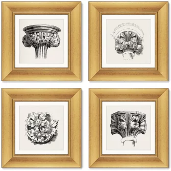 Набор постеров Stone ornaments 36X36 / 36X36 / 36X36 / 36X36 CM