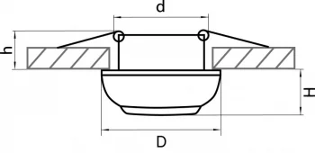 Встраиваемый светильник Ocula 8X8X4 CM