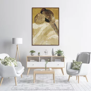 Постер Two pheasants Japan 75X105 CM