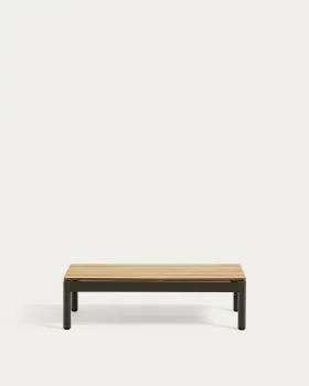 Журнальный столик Sorells зеленый алюминий и тик 91X57X25.3 CM