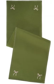 Дорожка на стол Fancy Bows 45X150 CM оливкового цвета