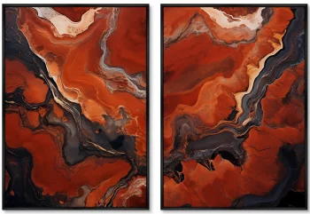 Набор из двух постеров на холсте Stone Color Palettes and shapes 75X105 / 75X105 CM