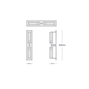 Настенное бра Alouette Linear Sconce 13X13X55 CM