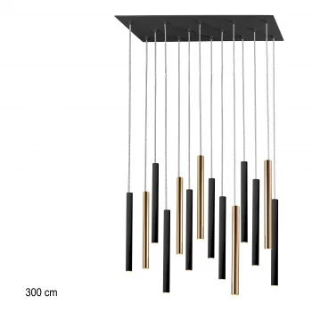 Подвесной светильник Varas 14L золото/черный 82X25X40 CM