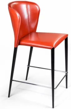 Стул полубарный Albert 44X55X99 CM красный