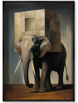 Постер на холсте Hoc est Elephanto 75X105 CM