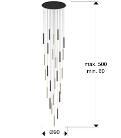 Подвесной светодиодный светильник Varas 90X90X500 CM