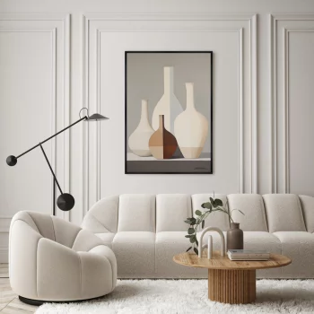 Постер на холсте Light and forms 75X105 CM