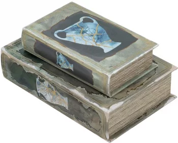Набор из двух шкатулок в виде книг Naoise 18X7X27 / 13X5X21 CM