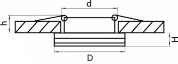 Встраиваемый влагозащищенный светильник Maturo 11X11X2 CM