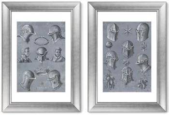 Диптих Blad met helmen 51X71 / 51X71 CM