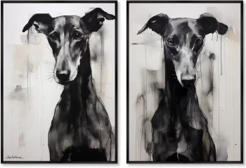 Набор из двух постеров на холсте Tender look 75X105 / 75X105 CM