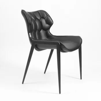 Стул Найроби черная экокожа черные ножки 53X63,5X82 CM