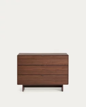 Комод с 3 ящиками Norlen из шпона ореха 101X75 CM