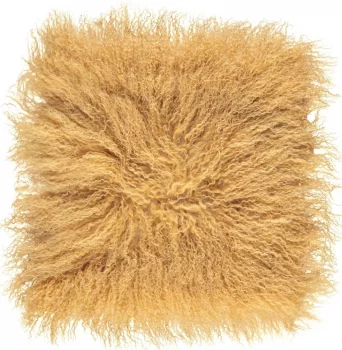 Подушка из меха тибетской козы Tibetan 40X40 CM Imperial Yellow