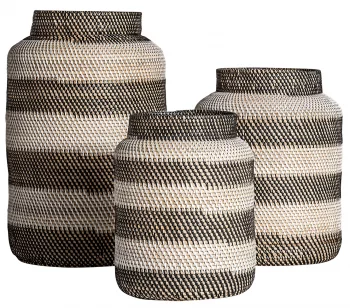 Набор из трёх ваз Zirba 37X37X61 / 34X34X46 / 28X28X39 CM