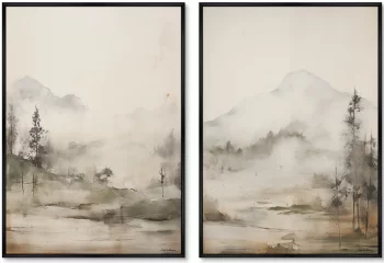 Набор из двух постеров на холсте Mountain Mist  75X105 / 75X105 CM