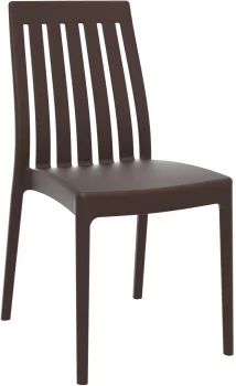 Стул пластиковый Soho 45X55X89 CM коричневого цвета