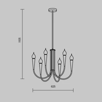 Подвесная люстра Ветви 625X1100 MM