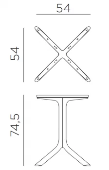 Подстолье пластиковое Clip 54X54X75 CM