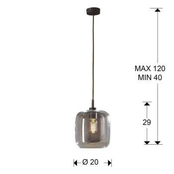 Подвесной светильник Fox 1L шоколадный 20X29 CM