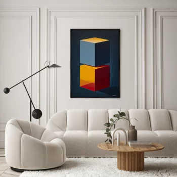 Постер на холсте Cubes in Colors 75X105 CM