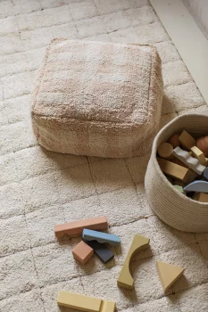 Хлопковый пуф Vichy Rose 40X40X20 CM