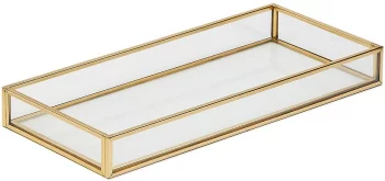 Поднос из стекла для аксессуаров в ванную Soanet 22X10X3 CM