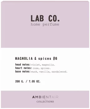 Свеча ароматическая Lab Co Magnolia and Spices 40 часов горения