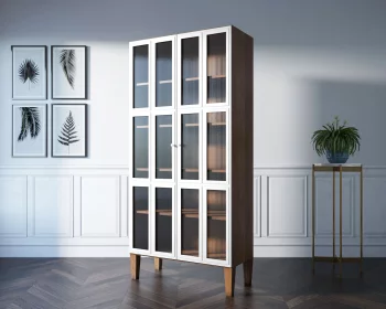 Шкаф двухстворчатый Andersen с рифлеными стеклами 90X40X190 CM