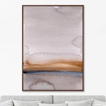 Постер на холсте Late evening river bank 75X105 CM