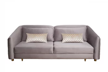 Диван Trevi 230М(К) трехместный раскладной с кантом серый Colt032+Melody 103X232X88 CM