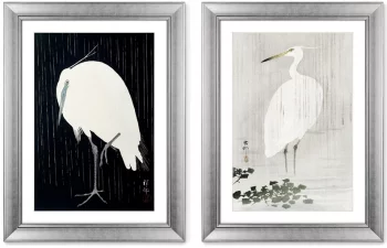 Диптих Egrets in the rain 61X81 / 61X81 CM