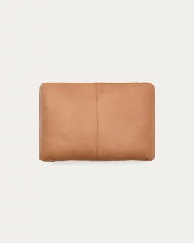 Подушка из коричневой кожи Blok 60X40 CM