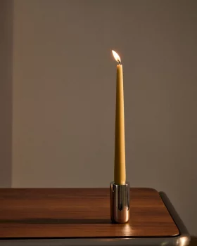 Набор из 4 бежевых свечей Talinen 2X2X24 CM