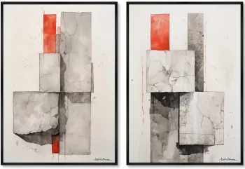 Диптих на холсте Shapes and shadows 75X105 / 75X105 CM