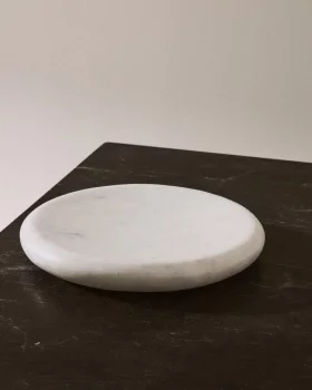 Декоративный поднос из белого мрамора Obena 20X20X3 CM