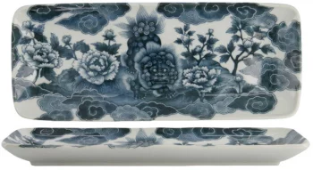 Тарелка сервировочная Japonism Lion Grey 29X14 CM