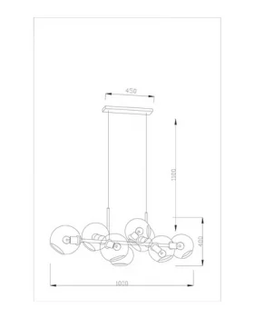 Подвесная люстра Long 100X40X150 CM