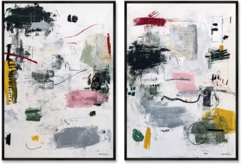 Композиция из двух репродукций картин на холсте Color Construction 75X105 / 75X105 CM