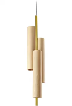 Подвесной светильник Black Note Triplet 17X16X90 CM Natural Beech