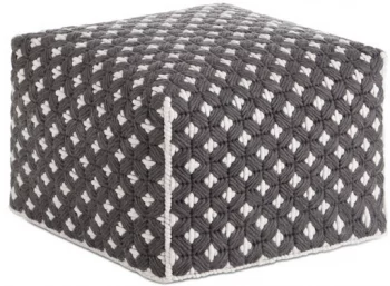Пуф с чехлом из шерсти Silai Small 52X52X35 CM черный