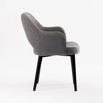 Стул Мартин серая ткань букле ножки черные 60X67X80 CM