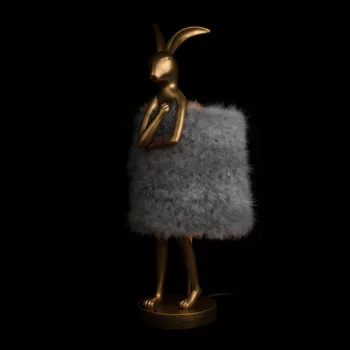 Детская настольная лампа Grey fluff