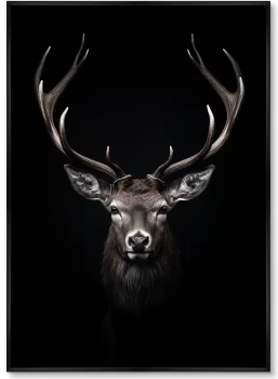 Постер на холсте Deer in the dark 75X105 CM