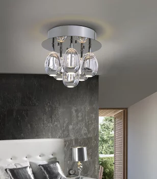 Потолочный светильник Rocio 6L хром DIMABLE 32X26 CM