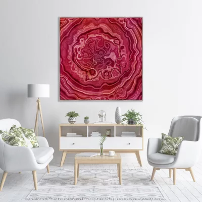 Репродукция на холсте Red agate 105X105 CM 3