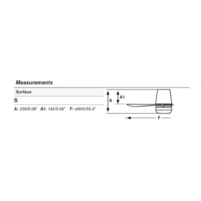 Потолочный вентилятор MINI PUNT TUB S LED 90 CM 4